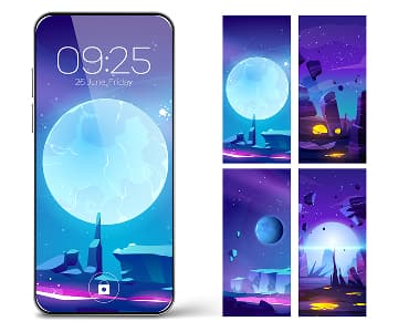 Screen Illustrations set